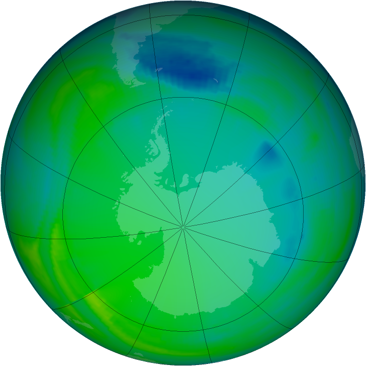 Ozone Map 1998-07-13